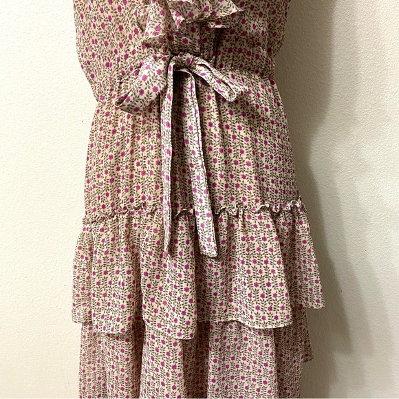 Misa Los Angeles Julez Chiffon Ruffle Tiered Maxi Dress XS - Picture 7 of 12